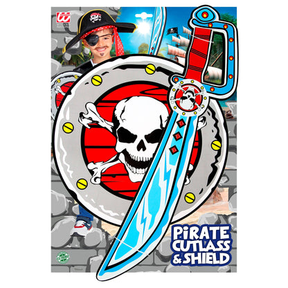 "PIRATENSÄBEL & SCHILD" aus weichem Schaumstoff - Schwert 52 cm, Schild 52 cm – Detailansicht