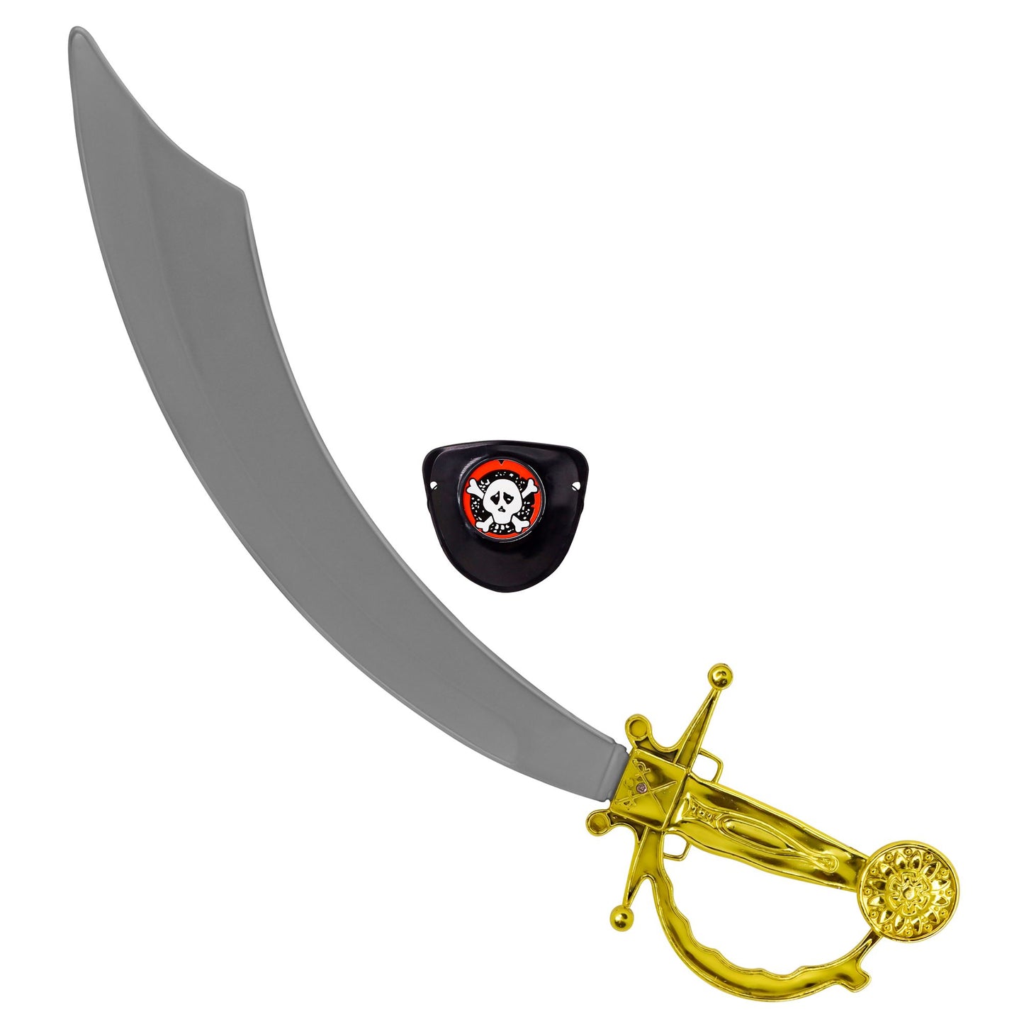 "PIRATENSÄBEL UND AUGENKLAPPE" 47 cm – Vorderansicht