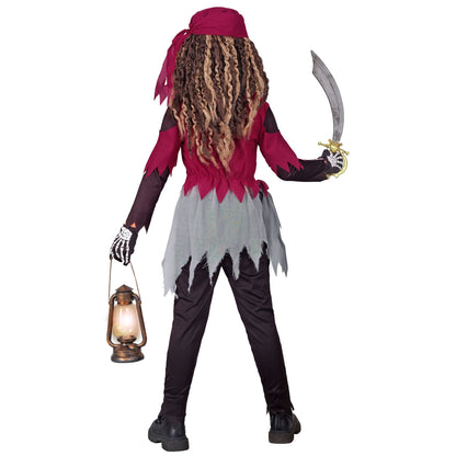 "PIRATENSKELETT" (Hemd mit Korsett und Rock, Leggings, Kopftuch) – Ansicht 4