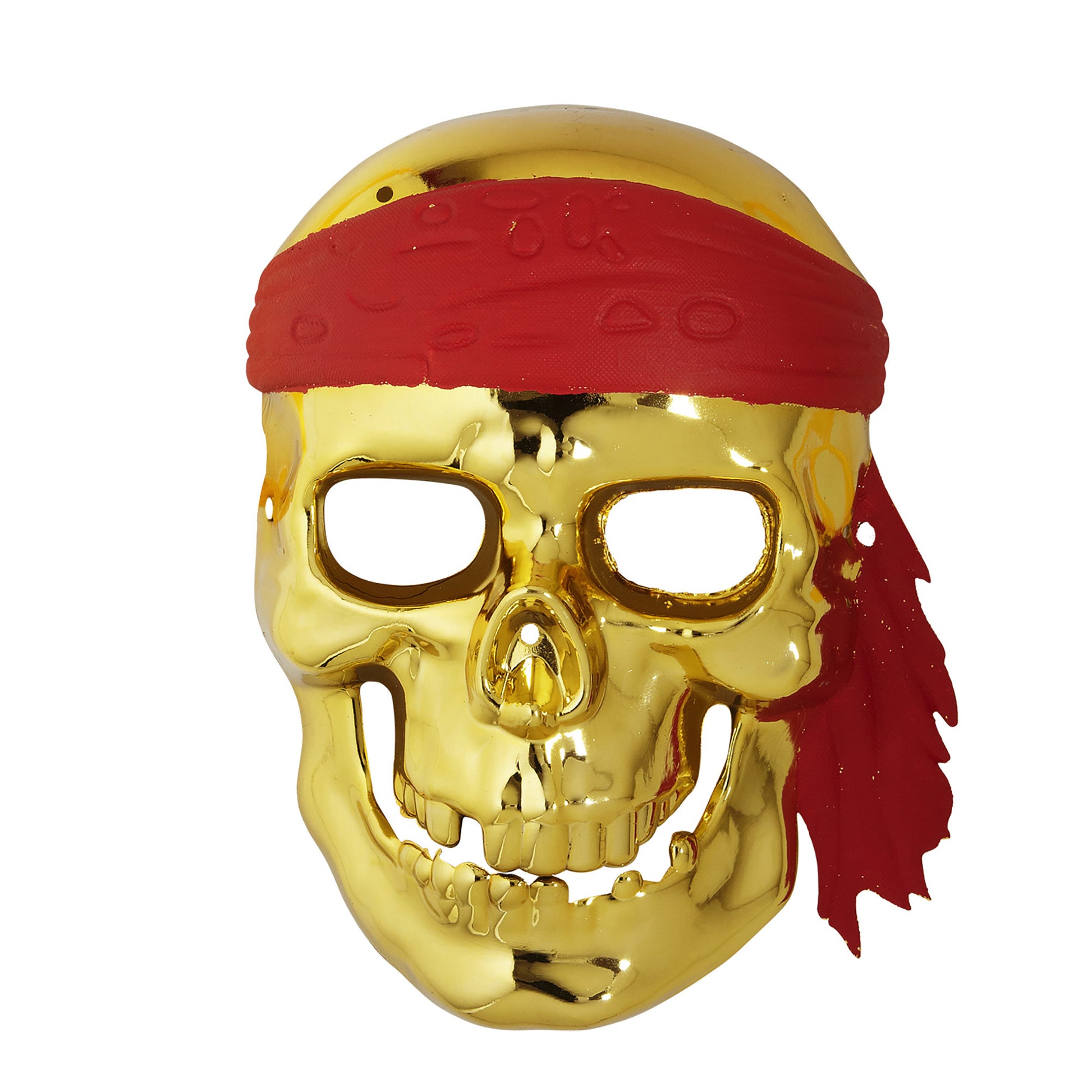 "PIRATENTOTENKOPFMASKE GOLD" – Vorderansicht