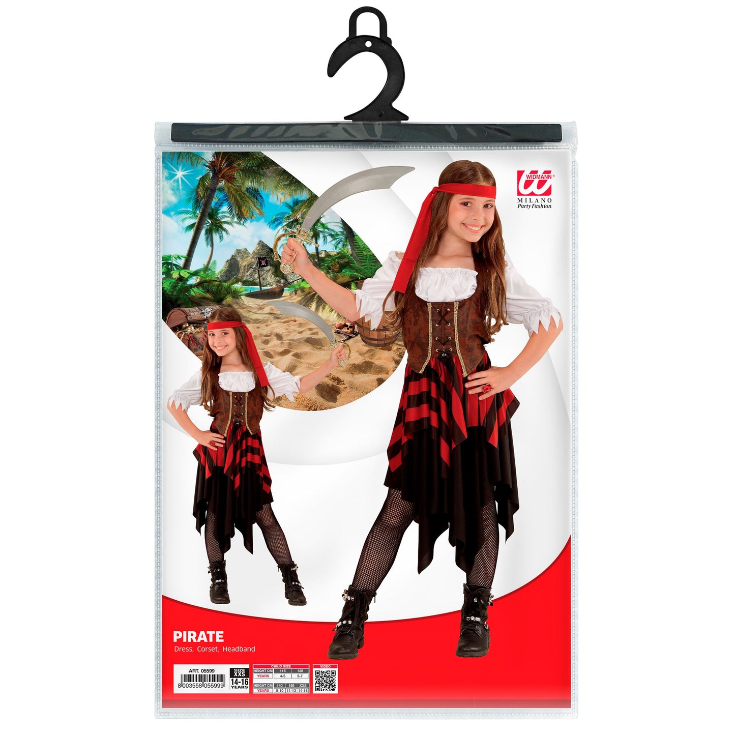 "PIRATIN" (Kleid, Korsett, Kopfband) – Detailansicht