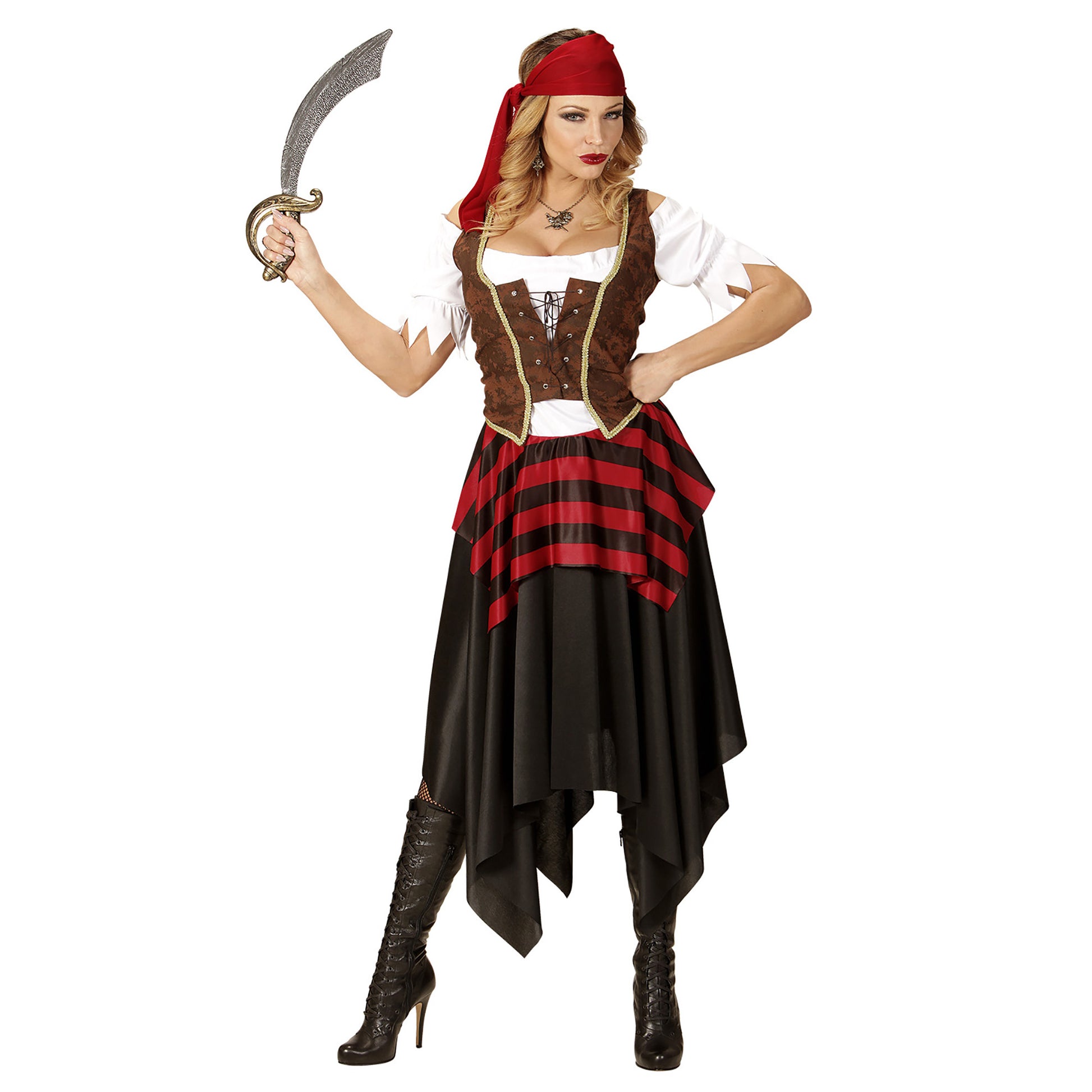 "PIRATIN" (Kleid, Korsett, Kopfband) – Detailansicht
