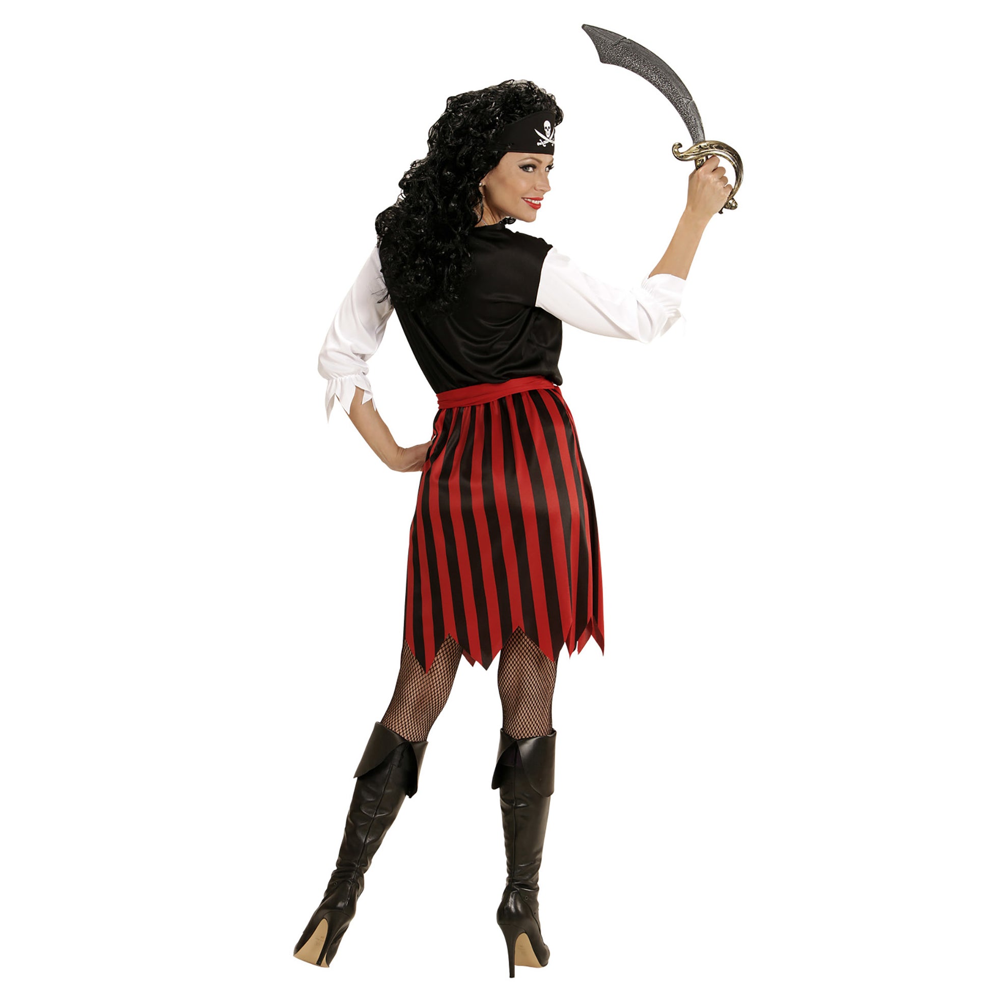 "PIRATIN" (Kleid mit Weste, Gürtel, Stirnband) – Ansicht 4