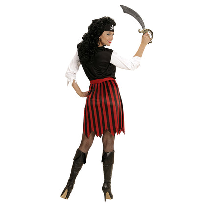 "PIRATIN" (Kleid mit Weste, Gürtel, Stirnband) – Ansicht 4