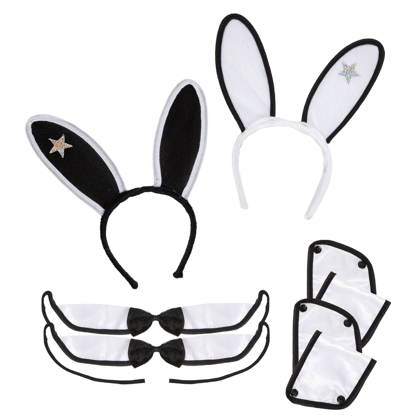 "PLAYGIRL" Dress- Up- Set (Ohren, Kragen mit Fliege, Manschetten) sort. in 2 Farben – Vorderansicht