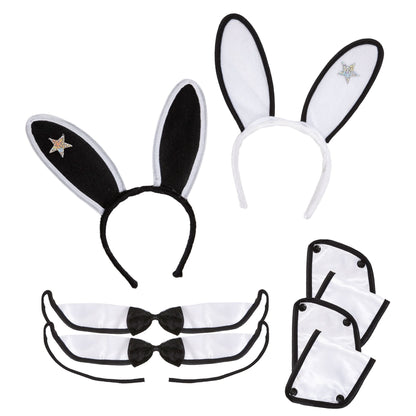 "PLAYGIRL" Dress- Up- Set (Ohren, Kragen mit Fliege, Manschetten) sort. in 2 Farben – Vorderansicht