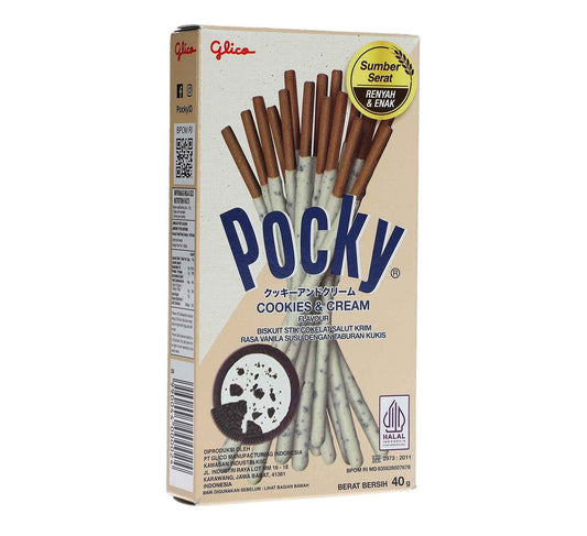 Pocky Cookies & Creme Sticks 40g  Keksstangen mit Sahnekeksgeschmack