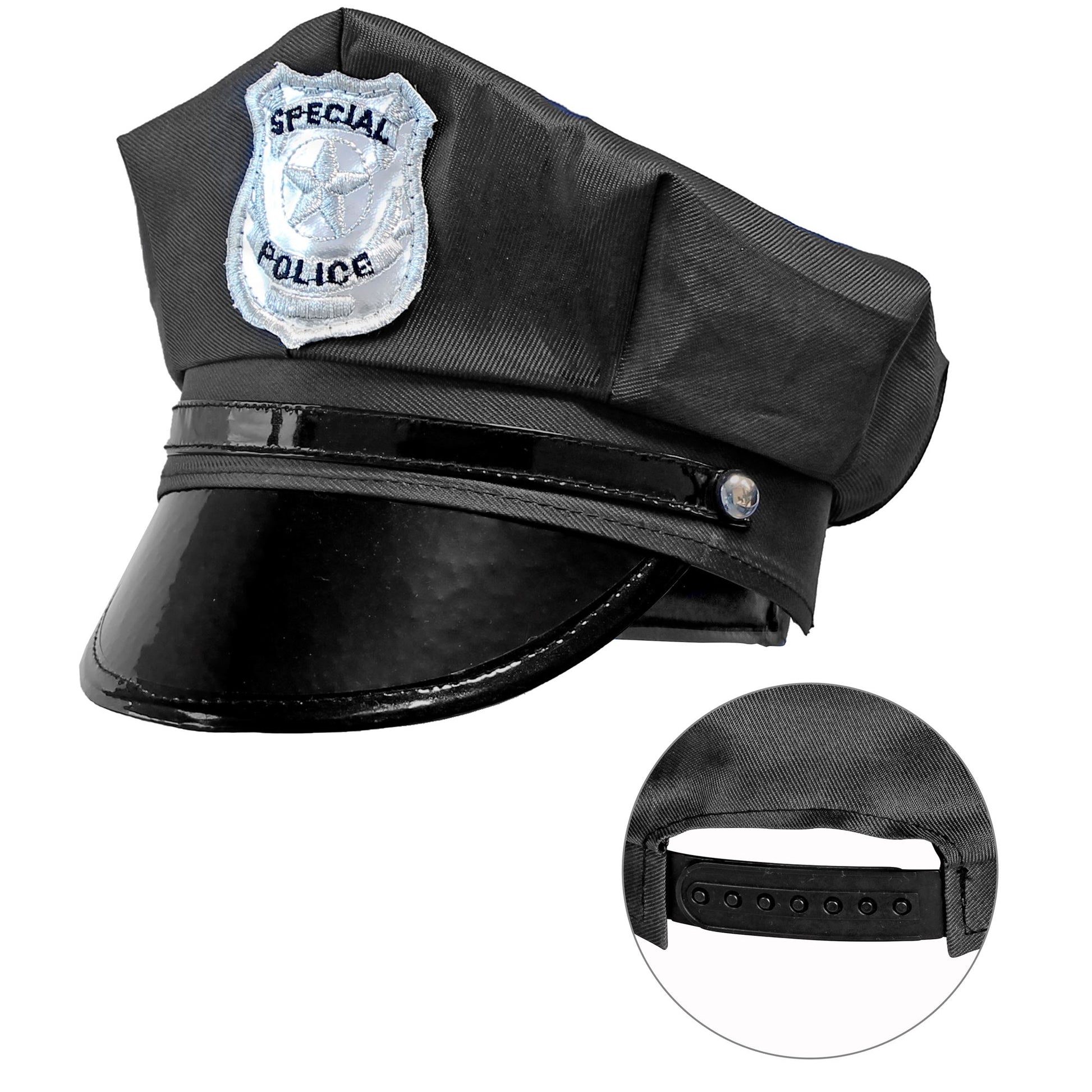 "POLIZEIMÜTZE" Größenverstellbar – Vorderansicht