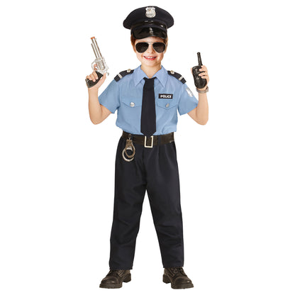"POLIZIST" (Hemd, Hose, Gürtel, Krawatte, Mütze) – Detailansicht