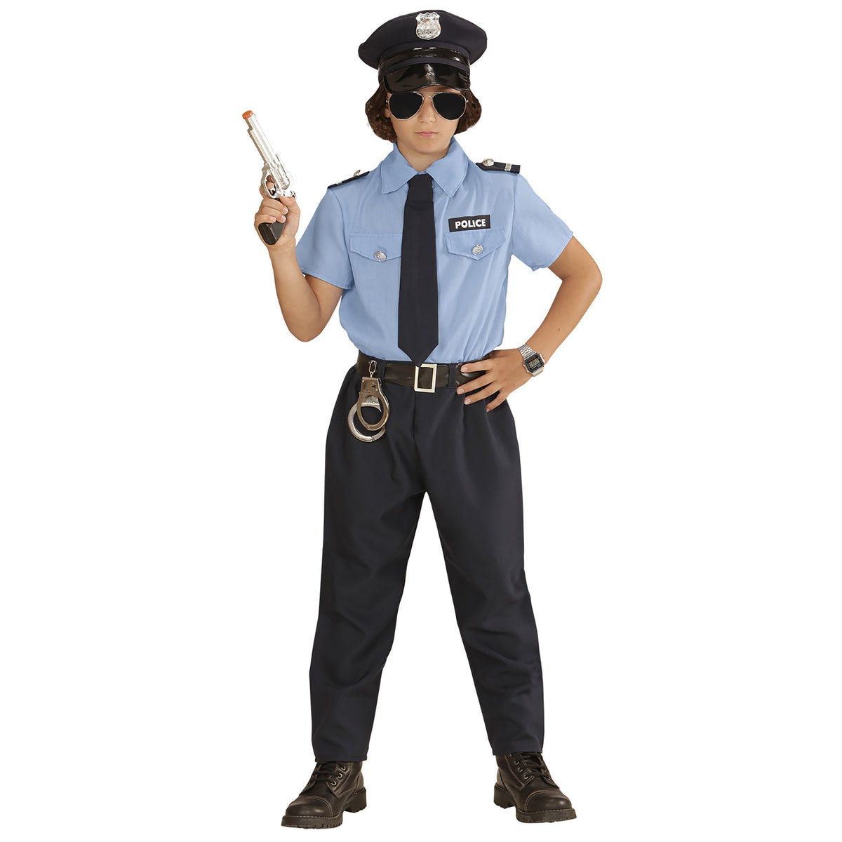 "POLIZIST" (Hemd, Hose, Gürtel, Krawatte, Mütze) – Ansicht 4