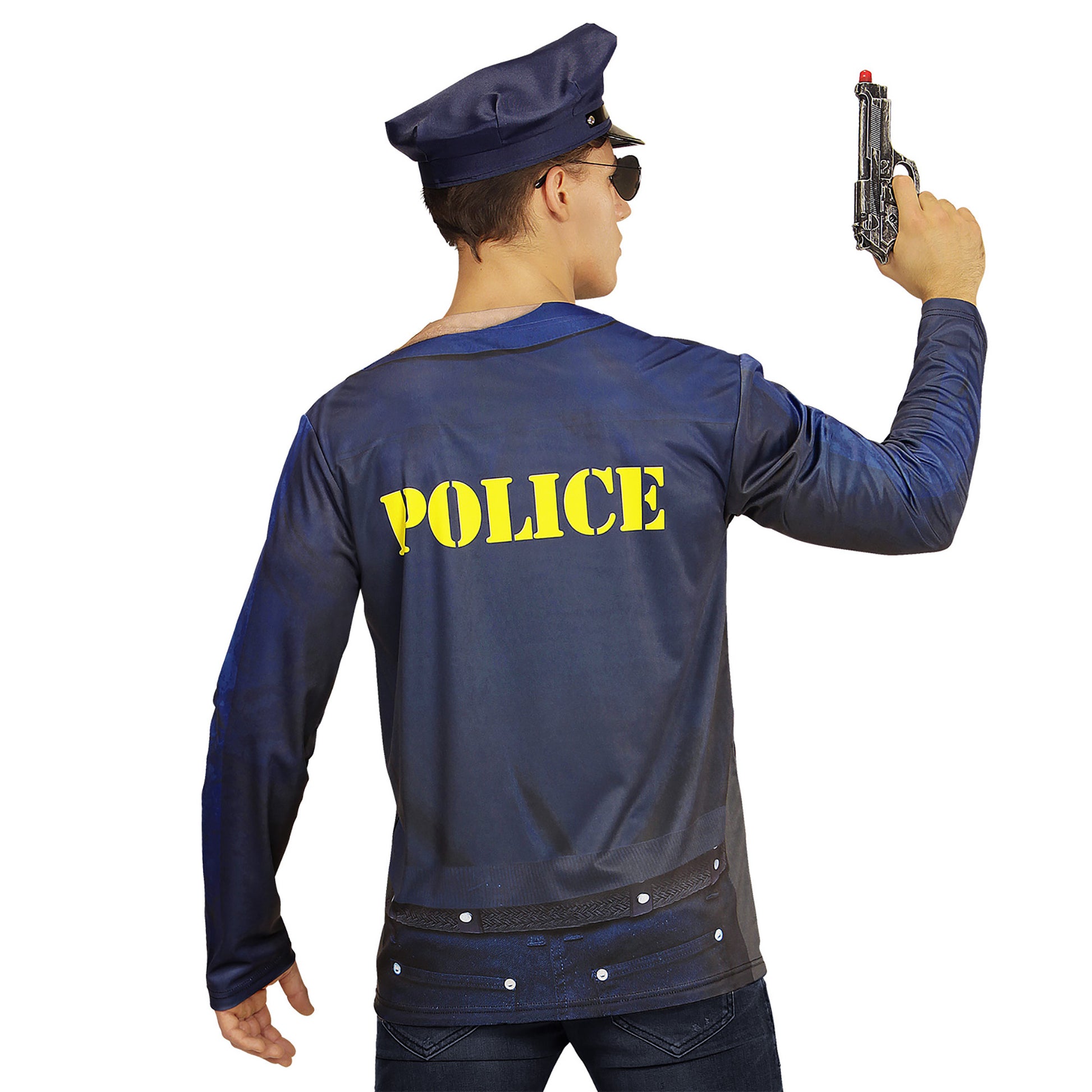 "POLIZIST" (in Fotosublimation bedrucktes Longsleeve) – Ansicht 3