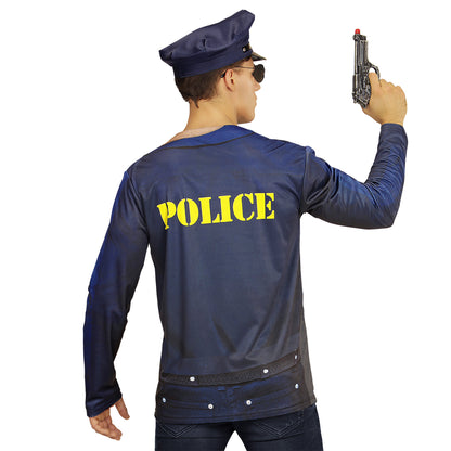 "POLIZIST" (in Fotosublimation bedrucktes Longsleeve) – Ansicht 3