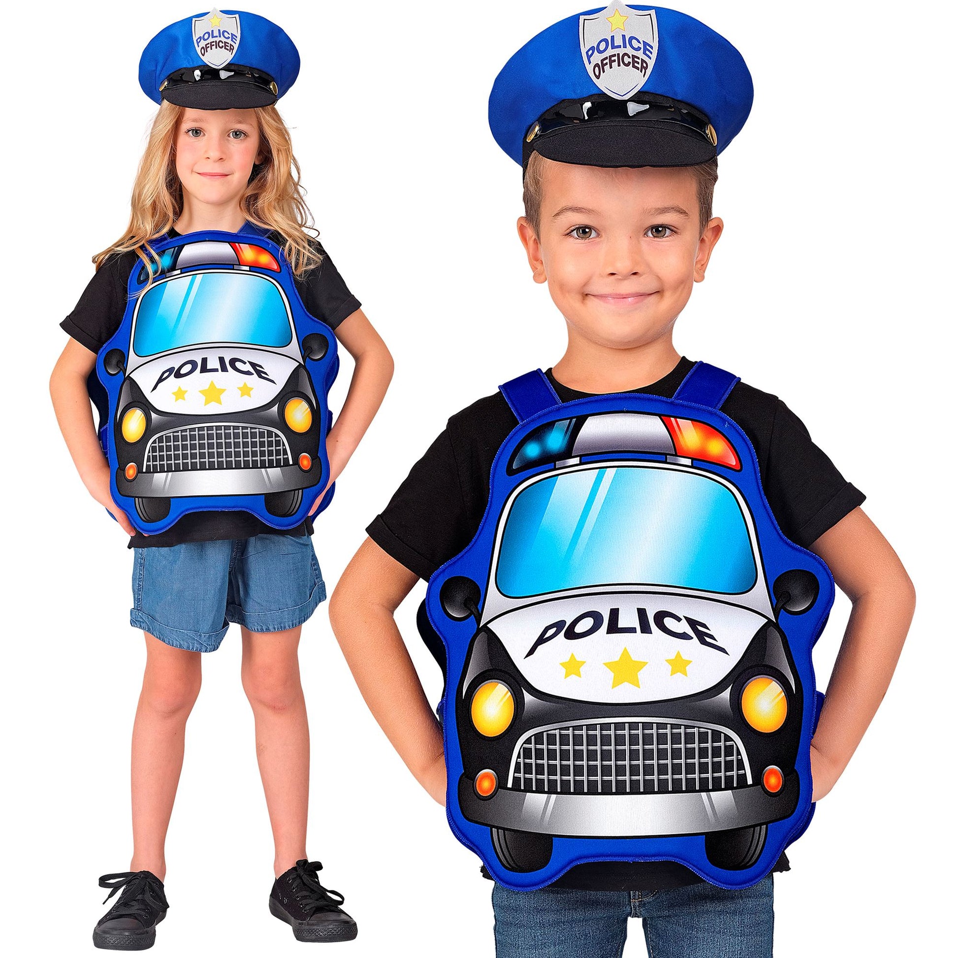 "POLIZIST" (Kostüm, Mütze) – Vorderansicht
