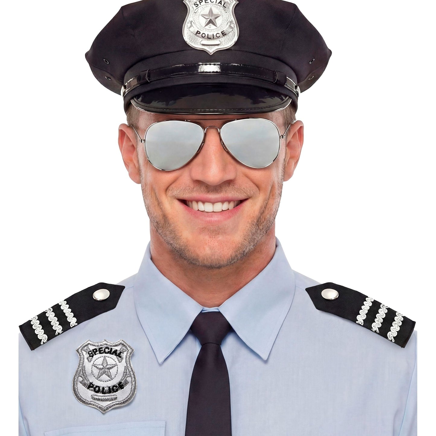 "POLIZISTEN SET" (Sonnenbrille, Schulterklappe, Abzeichen) – Ansicht 4