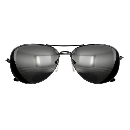 "POLIZISTENBRILLE" mit verspiegelten Gläsern – Vorderansicht