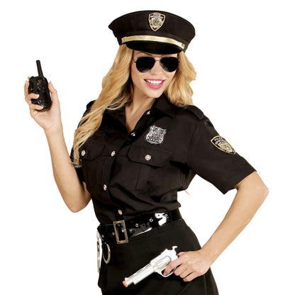 "POLIZISTIN" (Bluse, Mütze) – Vorderansicht