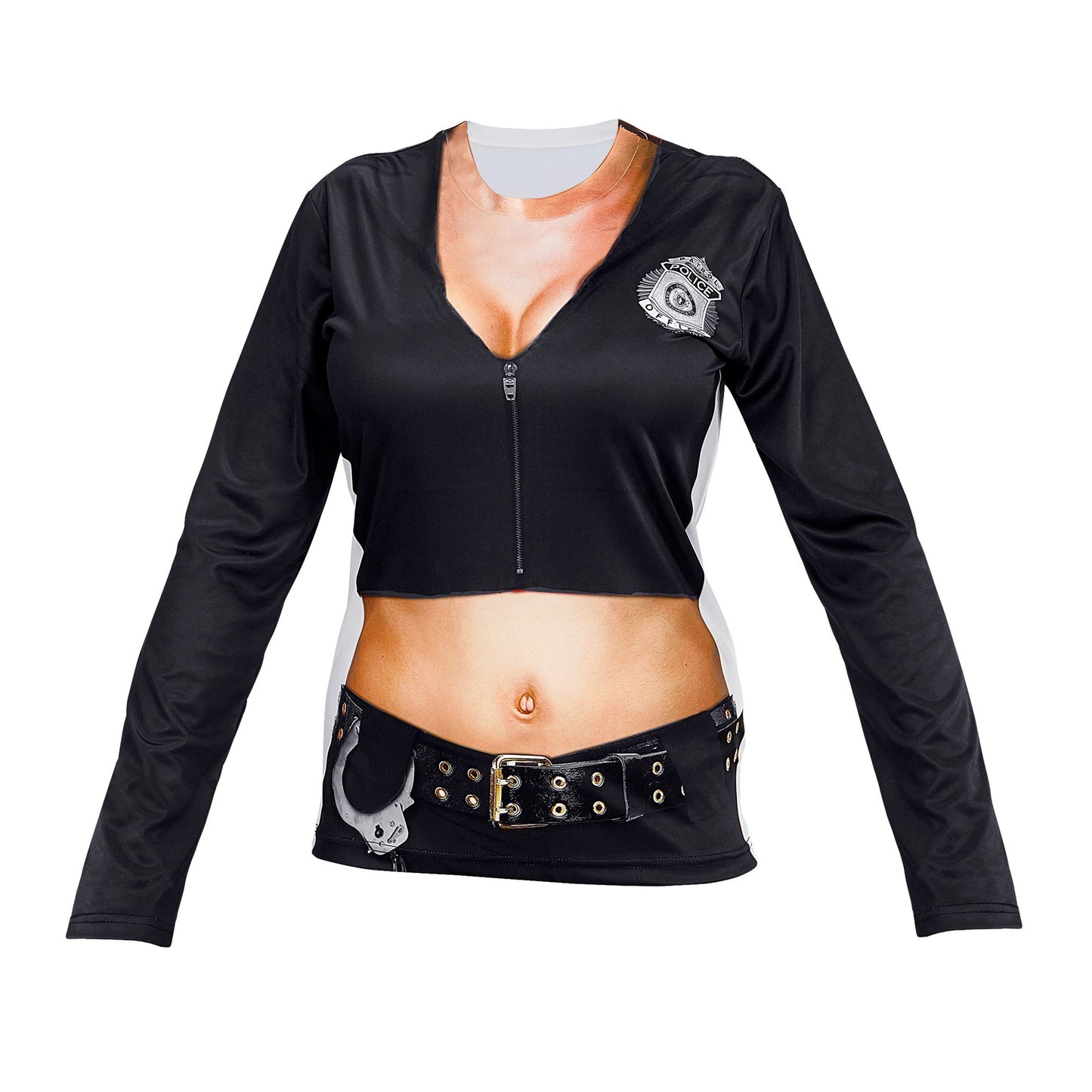 "POLIZISTIN" (in Fotosublimation bedrucktes Longsleeve) – Ansicht 4