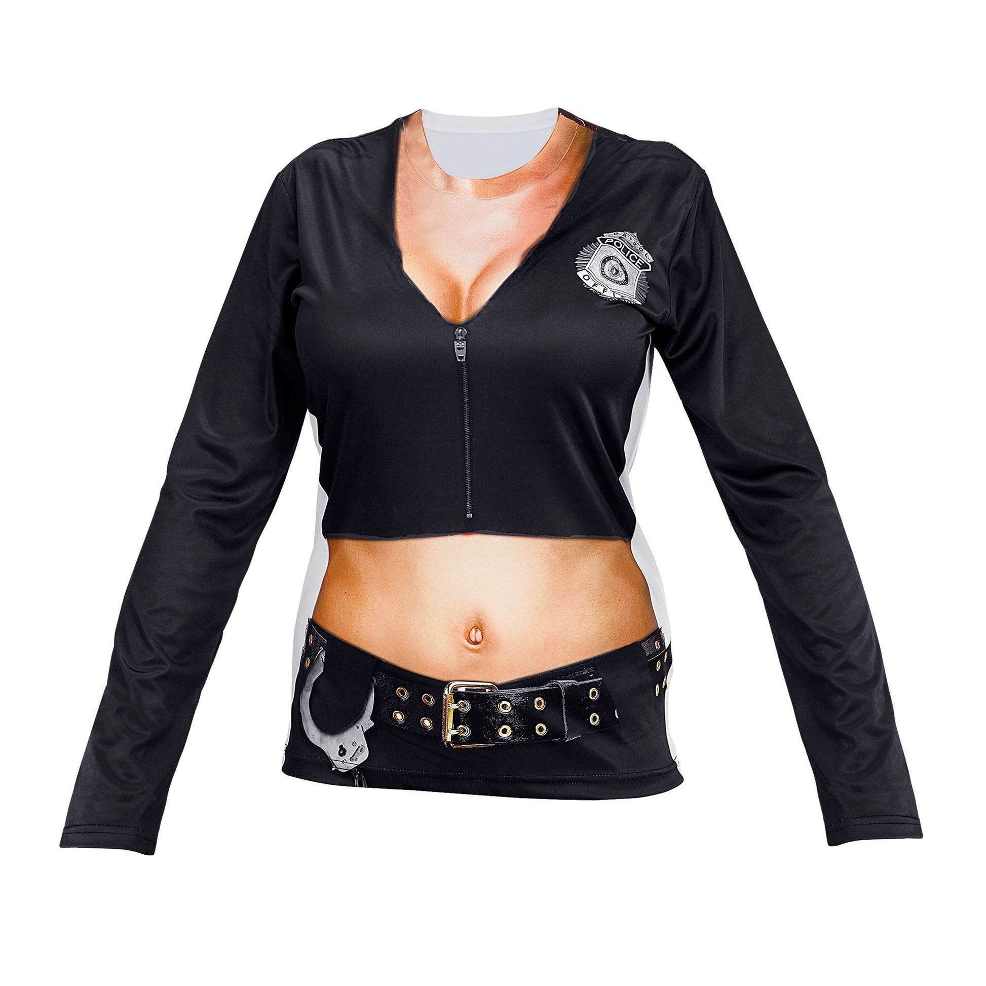 "POLIZISTIN" (in Fotosublimation bedrucktes Longsleeve) – Ansicht 4