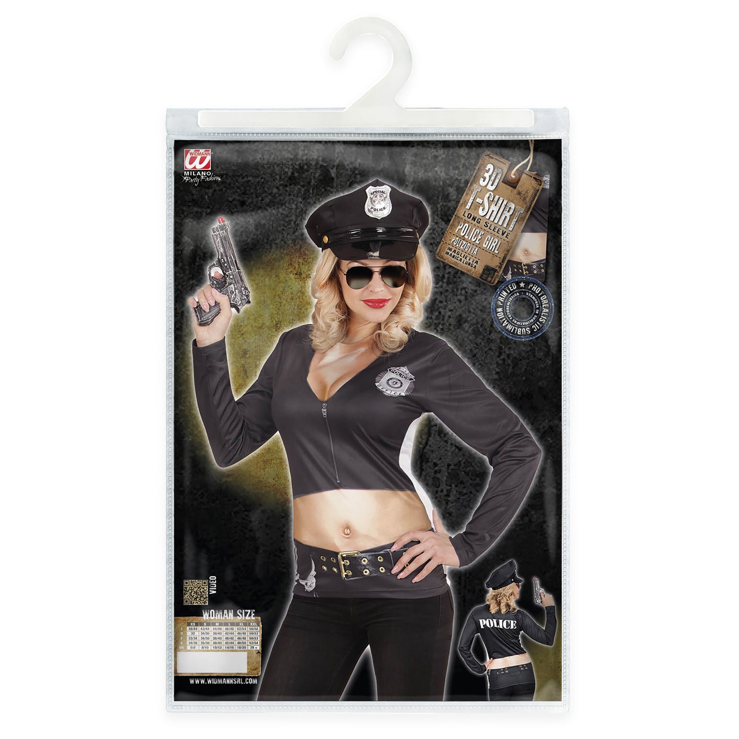 "POLIZISTIN" (in Fotosublimation bedrucktes Longsleeve) – Ansicht 5
