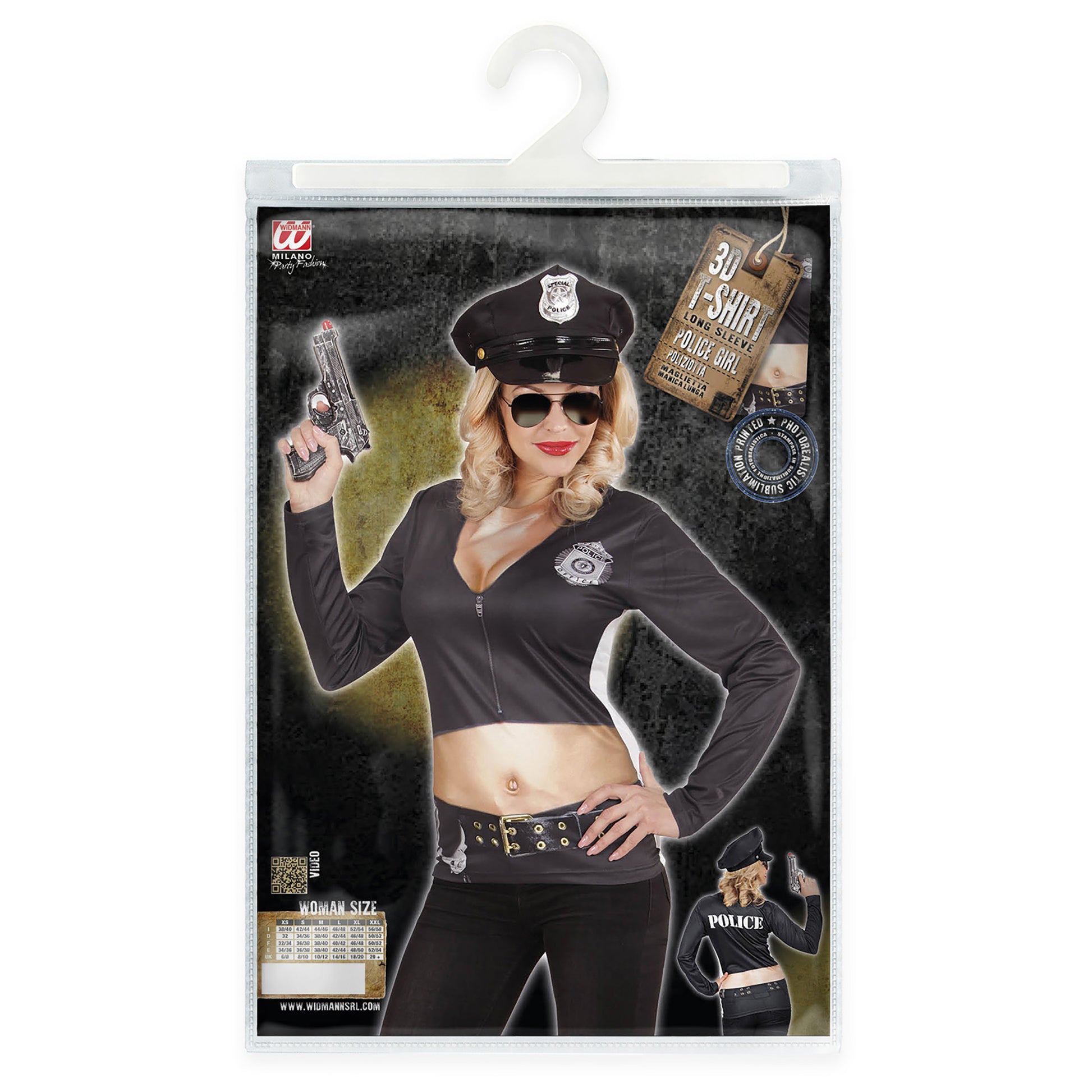 "POLIZISTIN" (in Fotosublimation bedrucktes Longsleeve) – Ansicht 5