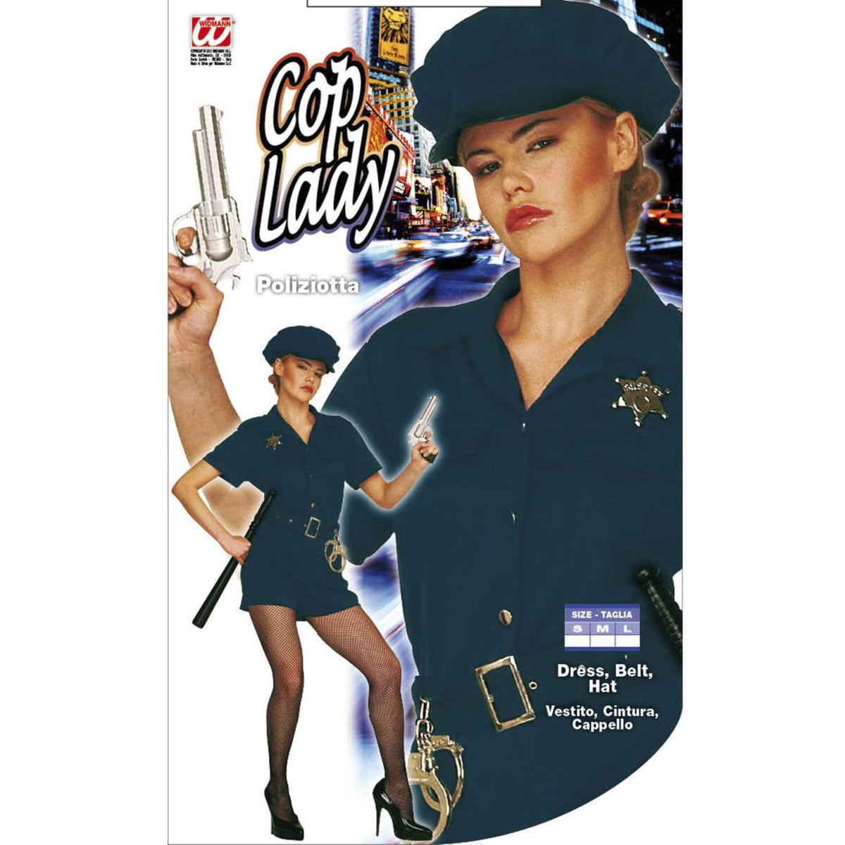 "POLIZISTIN" (Kleid, Gürtel, Hut) – Detailansicht