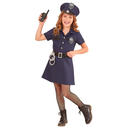 "POLIZISTIN" (Kleid, Gürtel, Mütze, Handschellen, Walkie-Talkie) – Ansicht 3