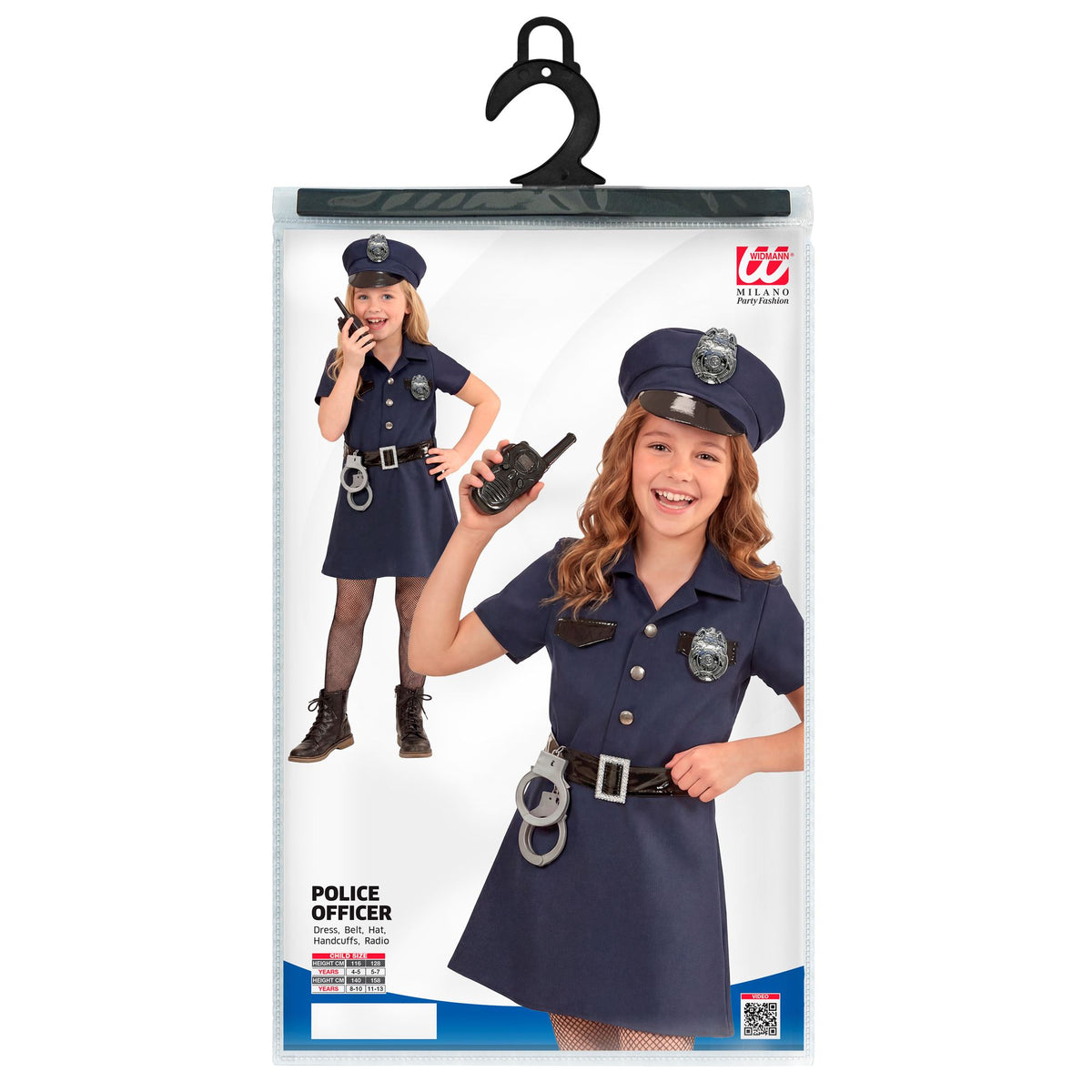 "POLIZISTIN" (Kleid, Gürtel, Mütze, Handschellen, Walkie-Talkie) – Ansicht 4