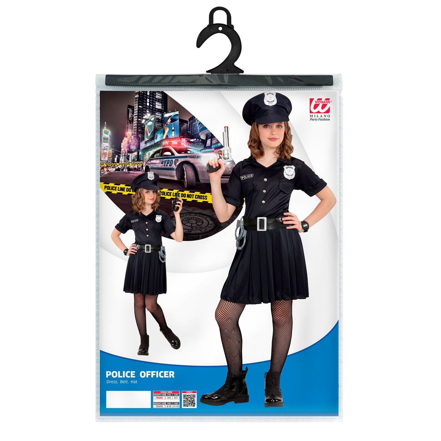 "POLIZISTIN" (Kleid, Gürtel, Mütze) – Ansicht 4