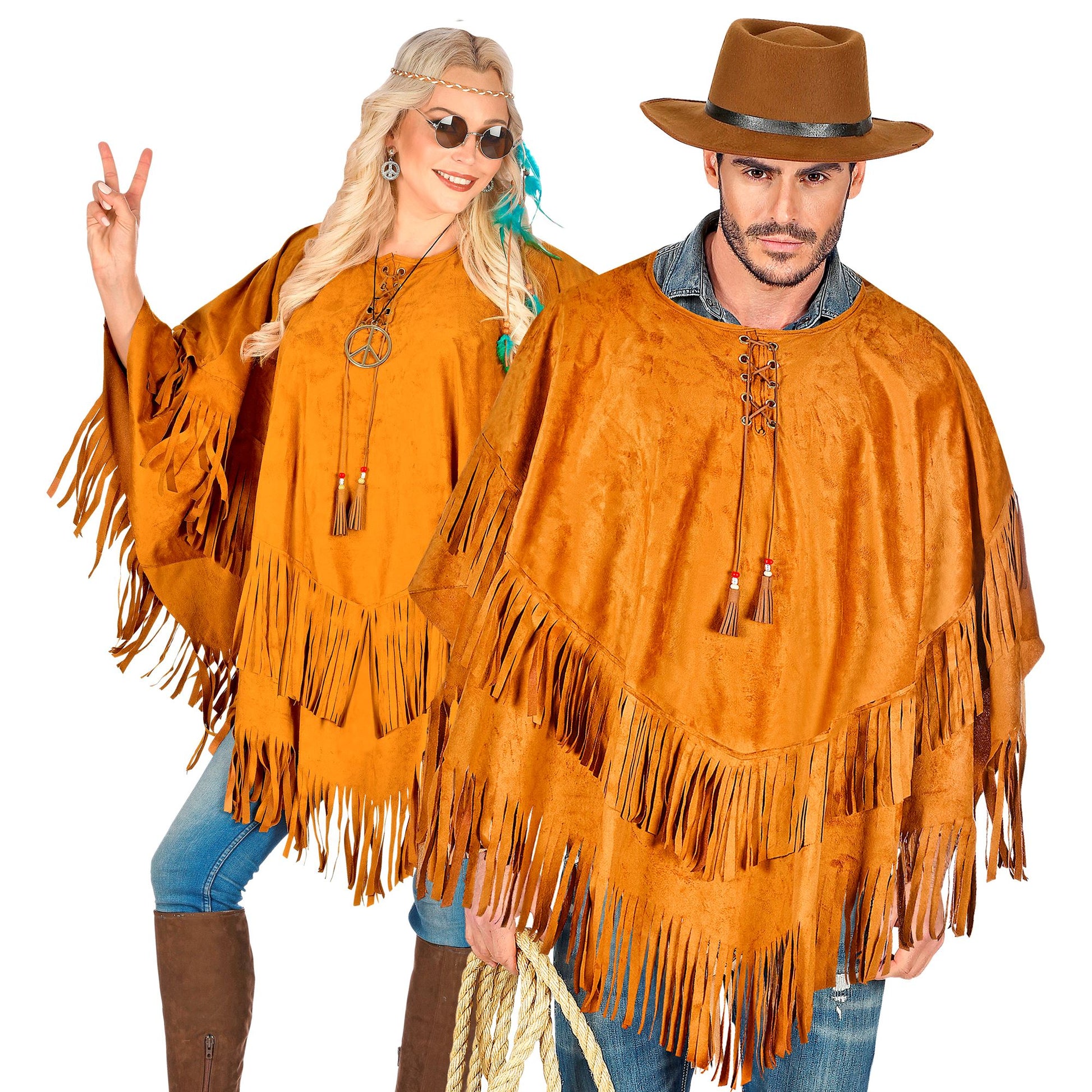 "PONCHO IN WILDLEDEROPTIK" – Vorderansicht