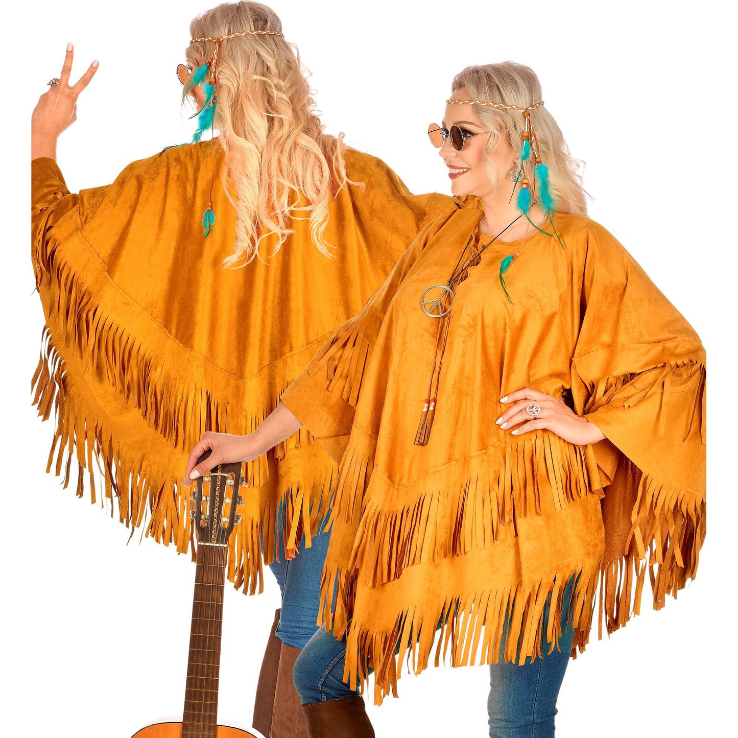 "PONCHO IN WILDLEDEROPTIK" – Detailansicht