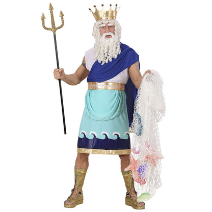 "POSEIDON" (Tunika, Gürtel mit Band, Krone) – Vorderansicht