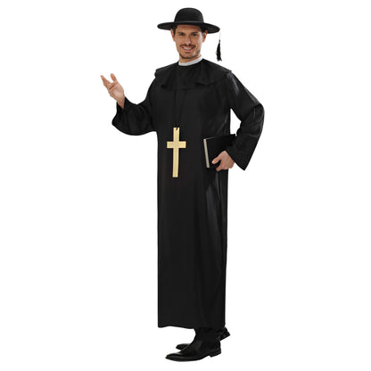 "PRIESTER" (Robe, Kette mit Kreuz) – Detailansicht