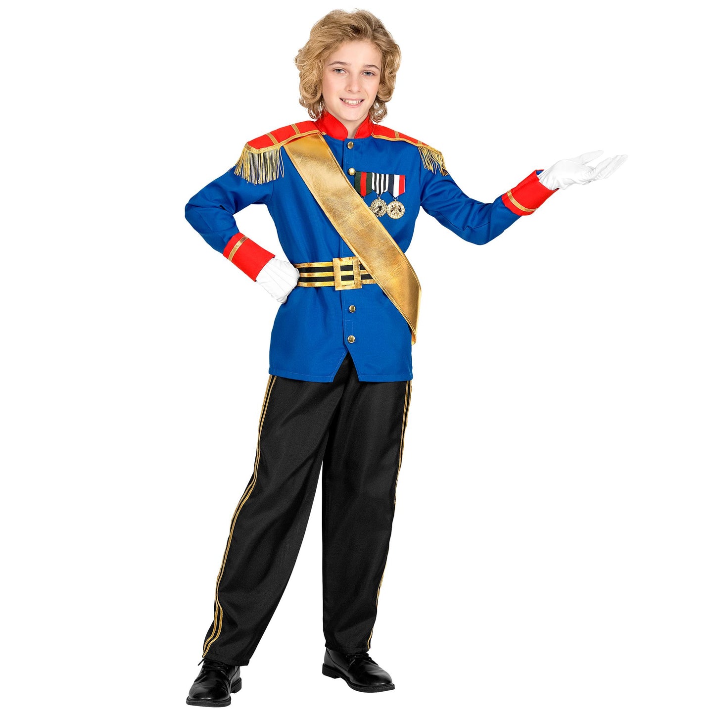 "PRINZ CHARMING" (Jackett, Hose, Gürtel, Schärpe) – Detailansicht
