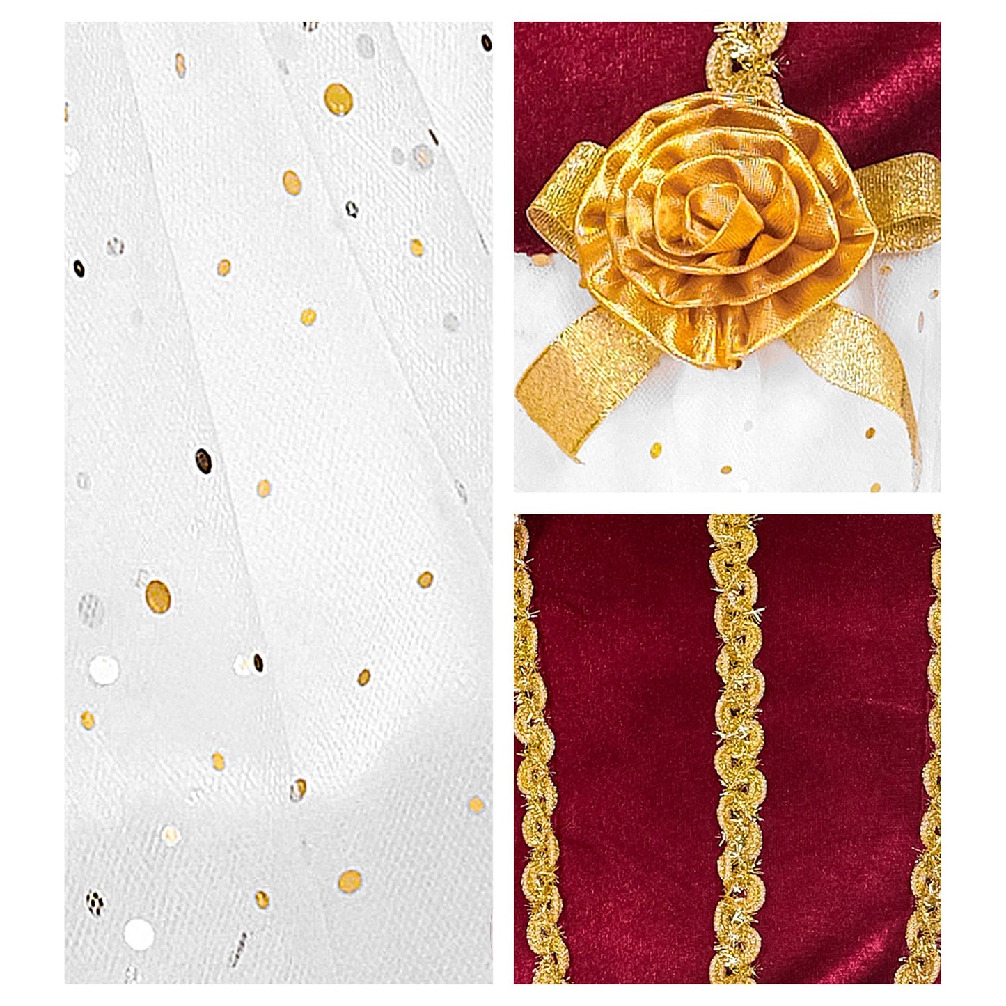 Widmann Mädchen Prinzessinnen-Kostüm Kleid mit Reifrock in Weiss Bordeaux – Verpackung