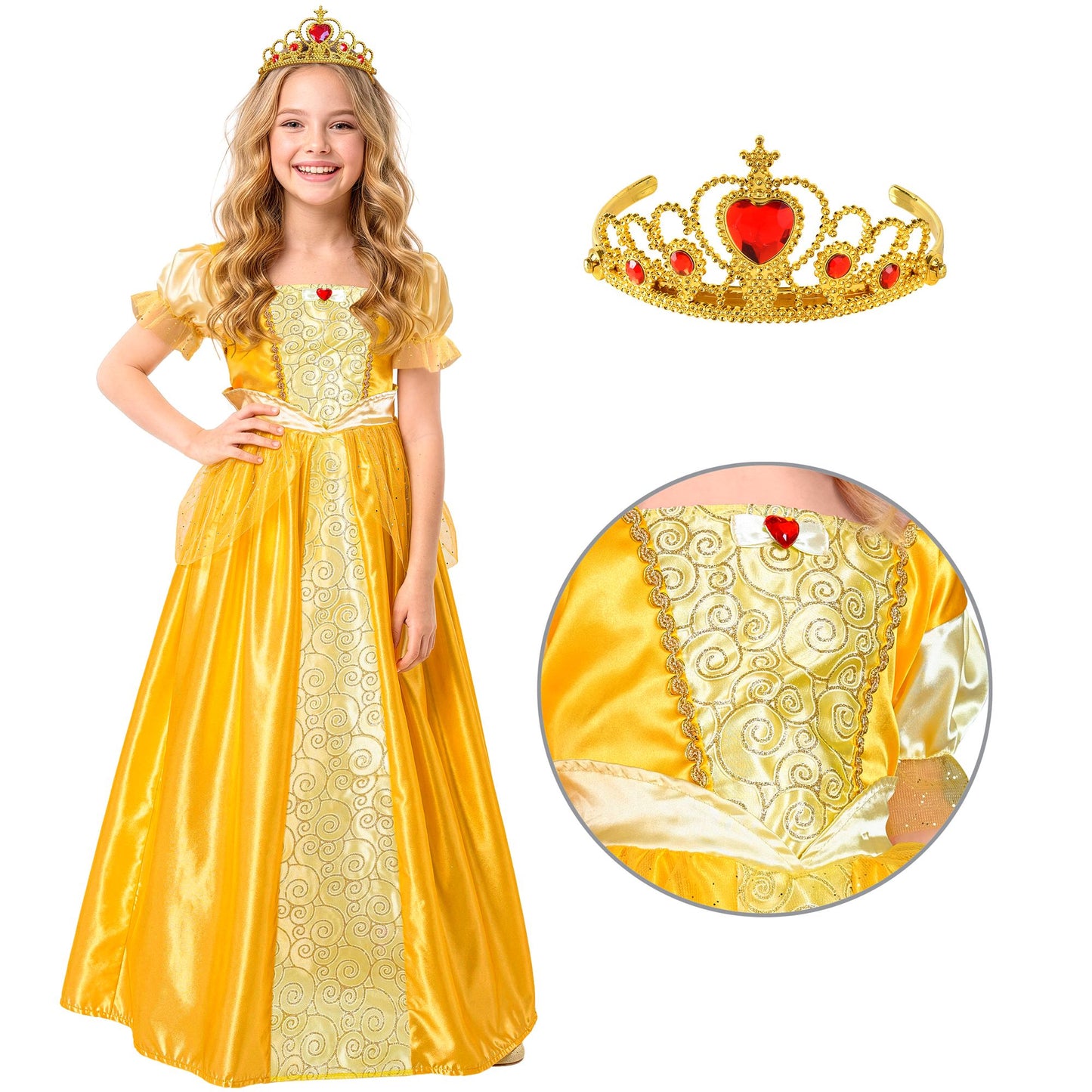 "PRINZESSIN" (Kleid, Tiara) – Detailansicht