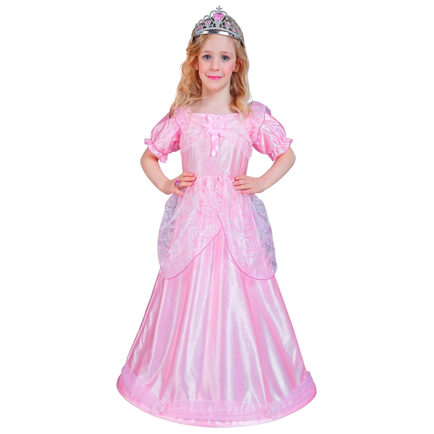 "PRINZESSIN" rosa (Kleid mit Reifrock) – Vorderansicht
