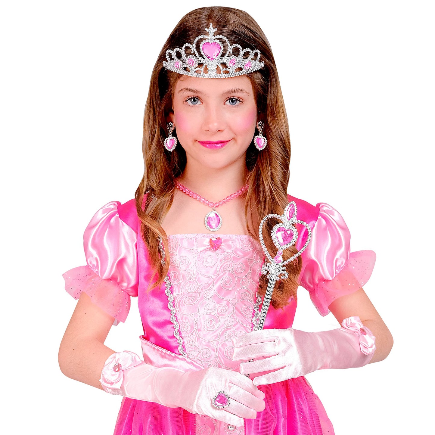 "PRINZESSIN SET (Tiara, Handschuhe, Halskette, Ohrringe, Zauberstab) – Ansicht 3