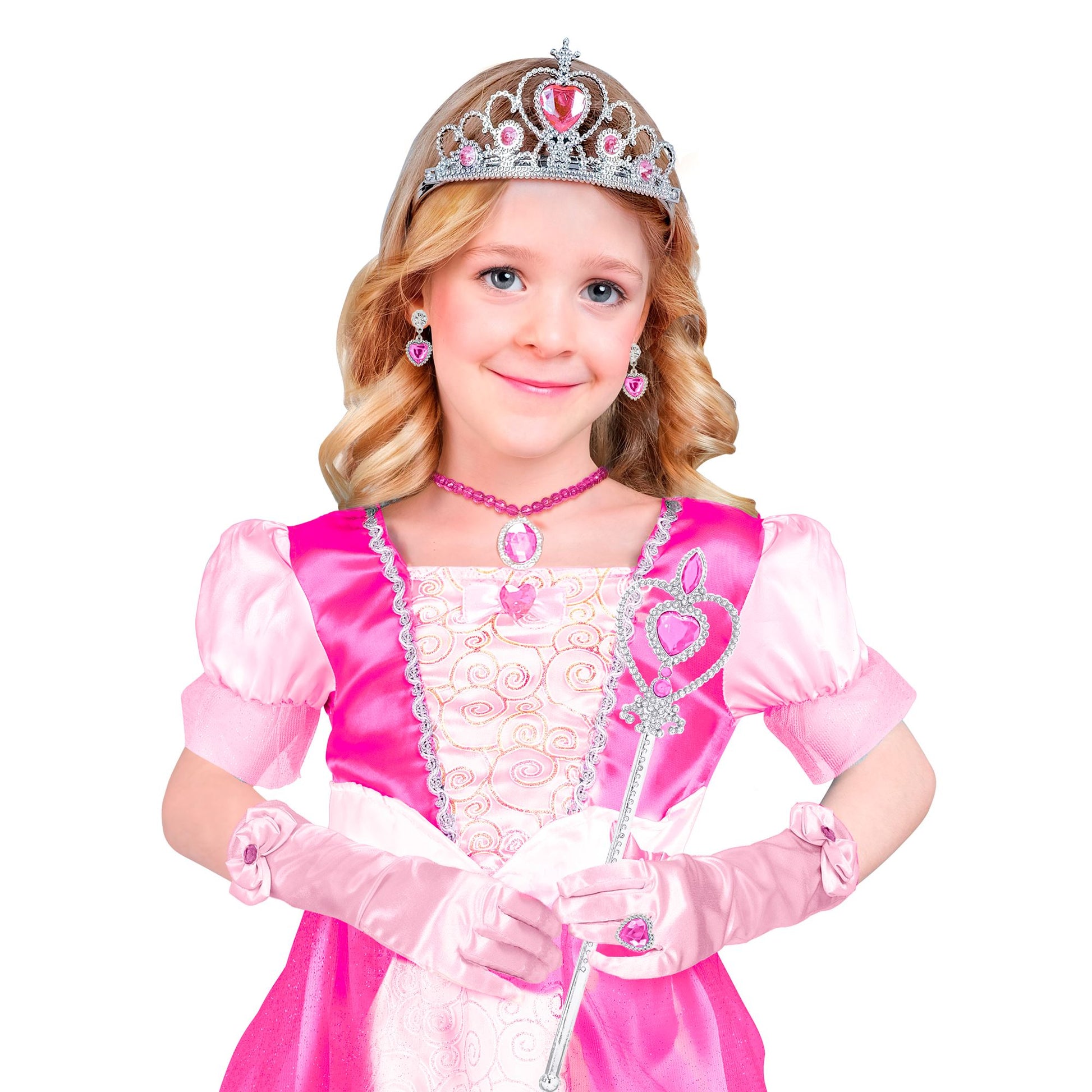 "PRINZESSIN SET (Tiara, Handschuhe, Halskette, Ohrringe, Zauberstab) – Ansicht 4