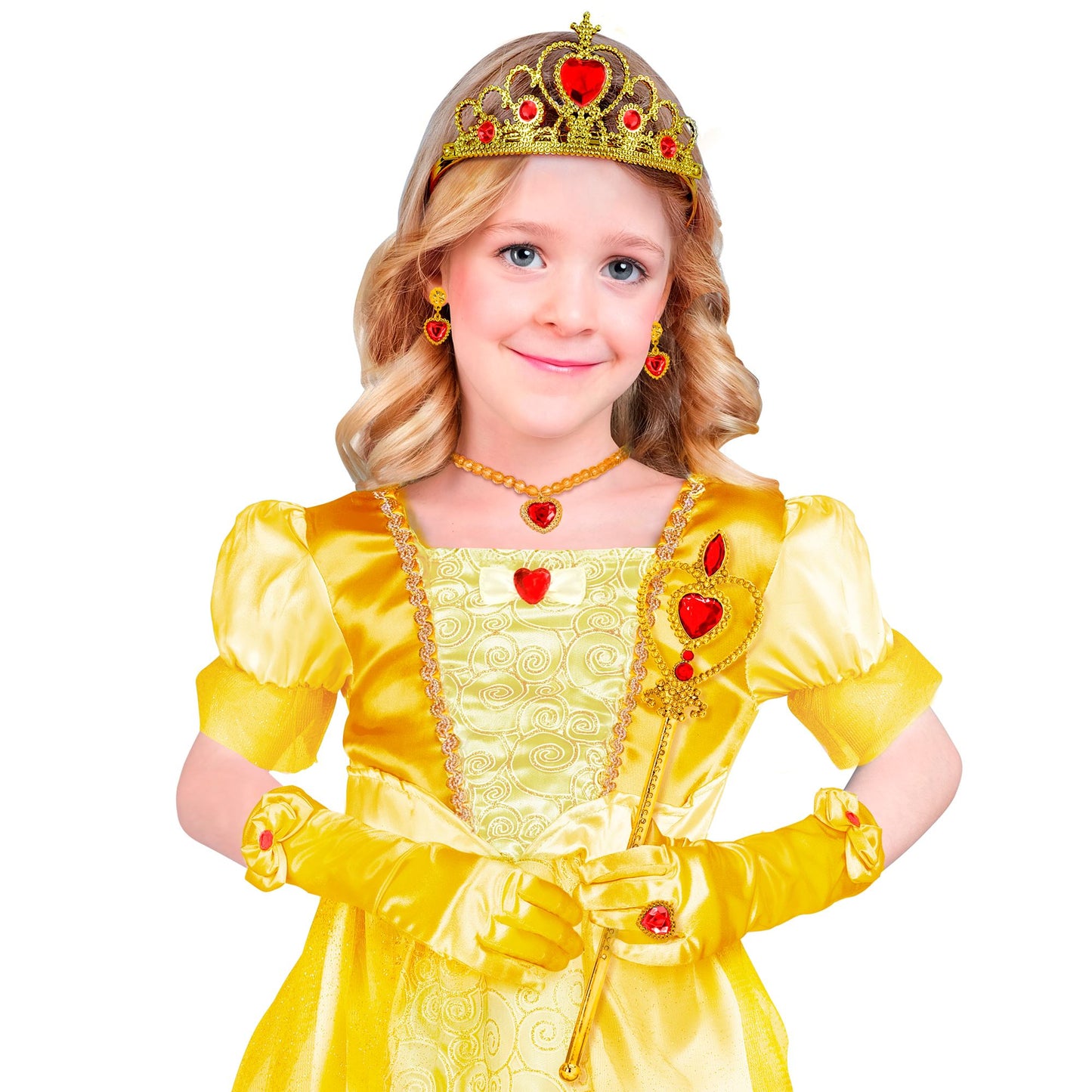 "PRINZESSIN SET (Tiara, Handschuhe, Halskette, Ohrringe, Zauberstab) – Ansicht 3