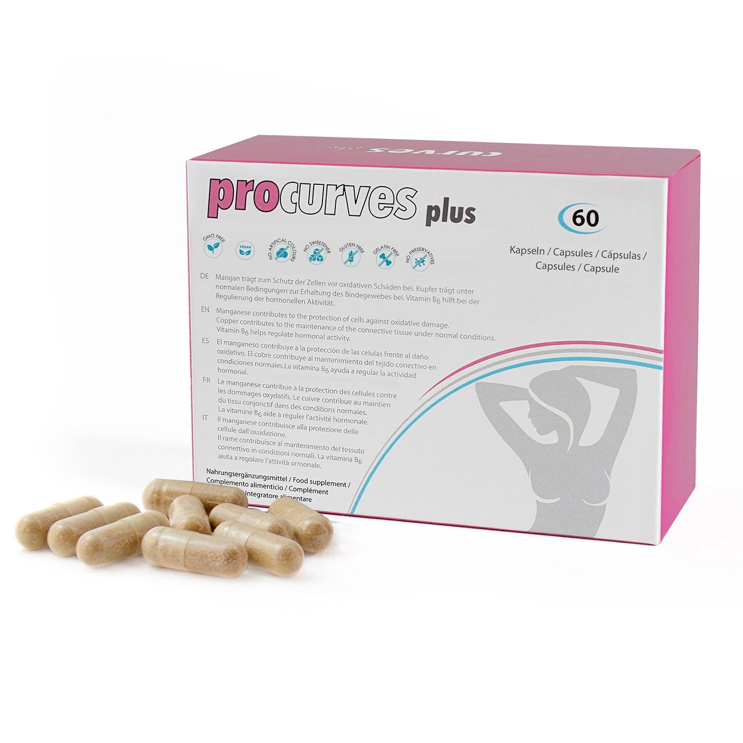 Procurves Procurves, Procurves+, Breast Enlargement, Kapseln, 60 Capsules Regular