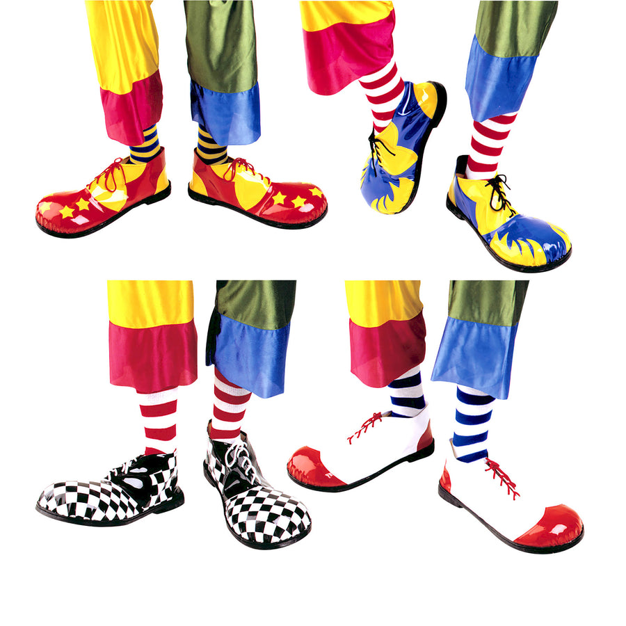 "PROFESSIONELLE CLOWNSSCHUHE" mit Gummisohle - in 4 Farben sort – Vorderansicht