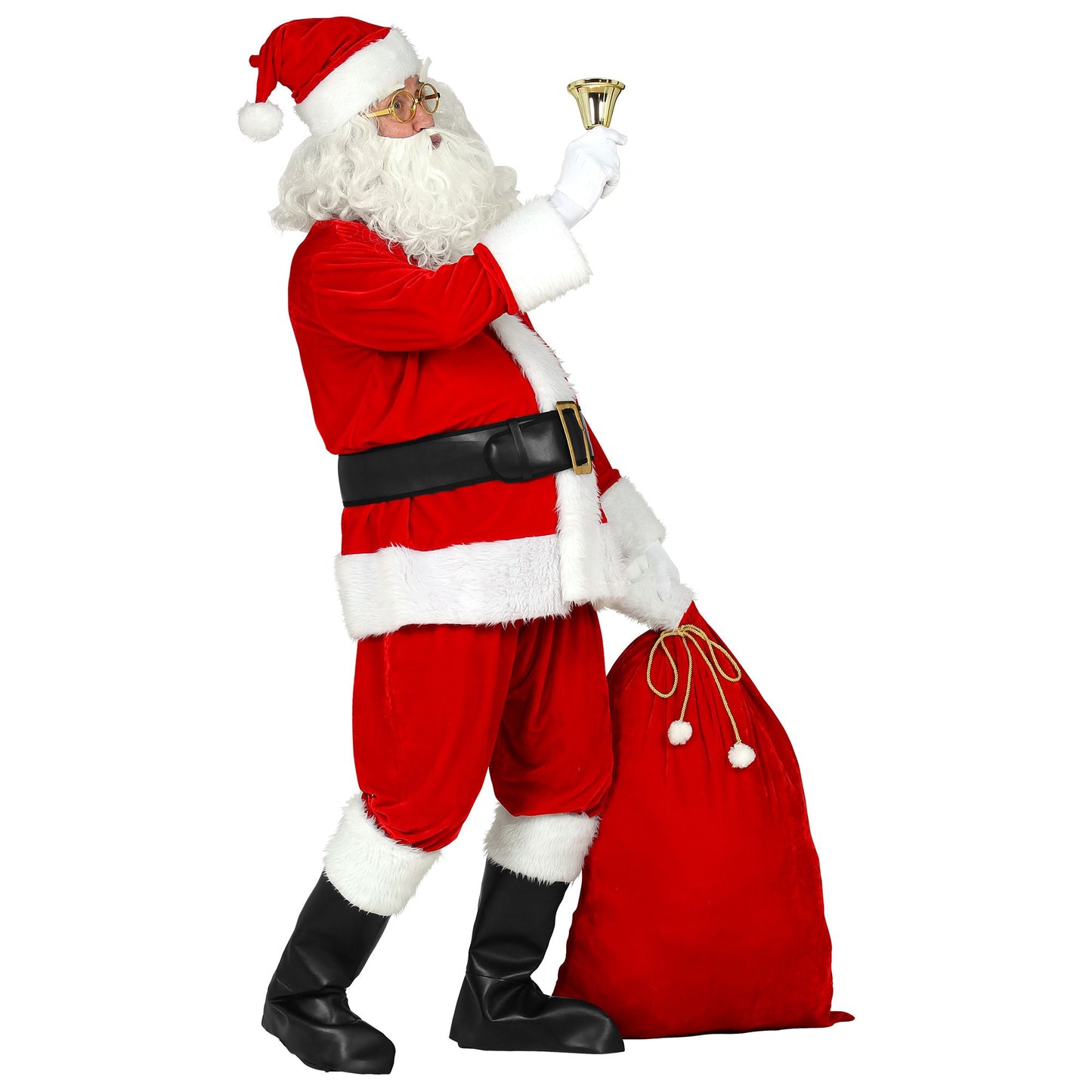 "PROFESSIONELLER WEIHNACHTSMANN" (Jacke, Hose, Gürtel, Mütze, Bart, Brille, Stiefelüberzieher, Sack) – Ansicht 3