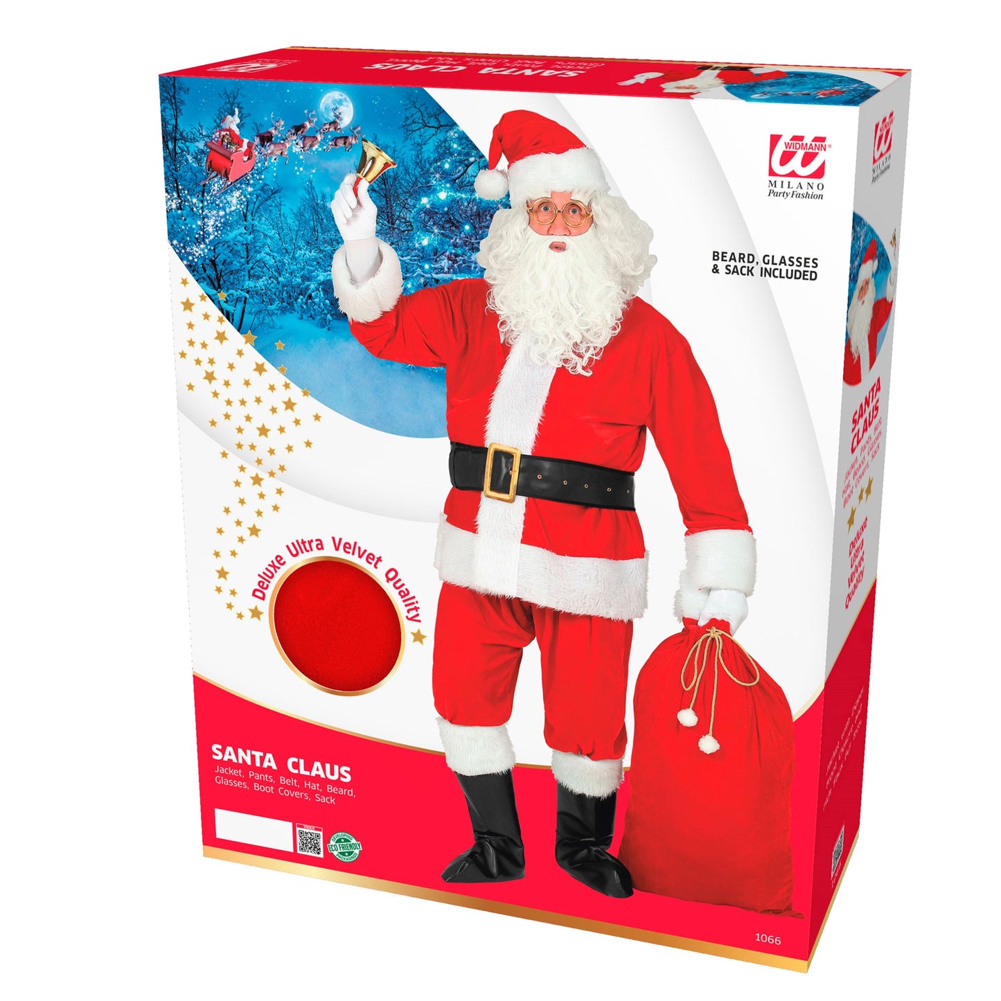 "PROFESSIONELLER WEIHNACHTSMANN" (Jacke, Hose, Gürtel, Mütze, Bart, Brille, Stiefelüberzieher, Sack) – Ansicht 5