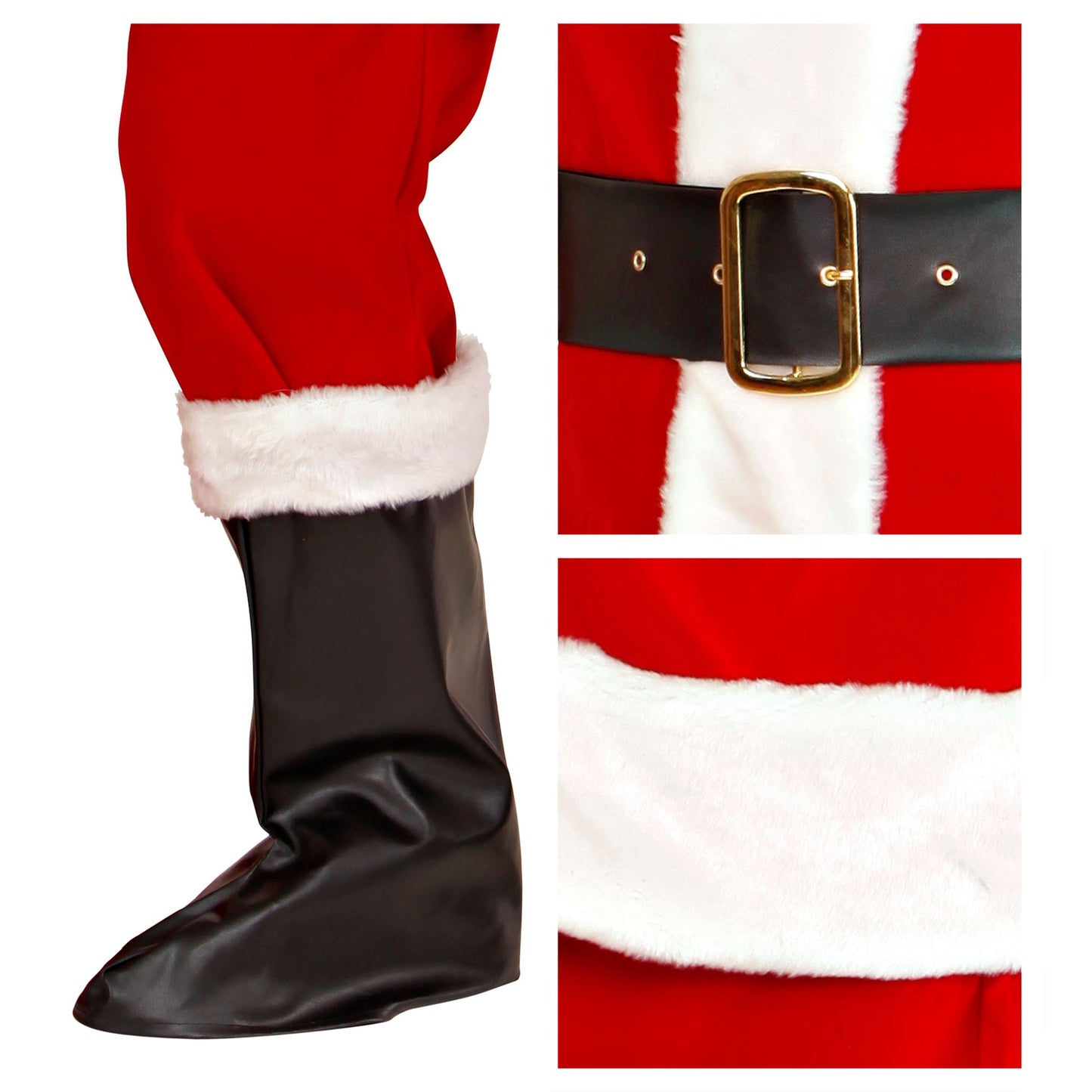 "PROFESSIONELLER WEIHNACHTSMANN" (Jacke, Hose, Gürtel, Stiefelüberzieher und Hut mit Plüschrand) in Schachtel mit Fenster – Ansicht 4