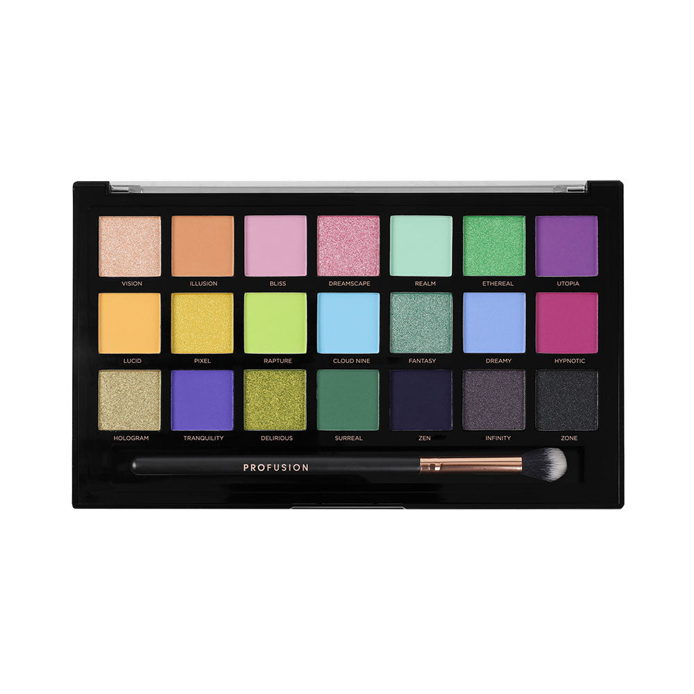 Profusion Cosmetics, Dreamy, Lidschattenpalette, 21 Shades, 245 g