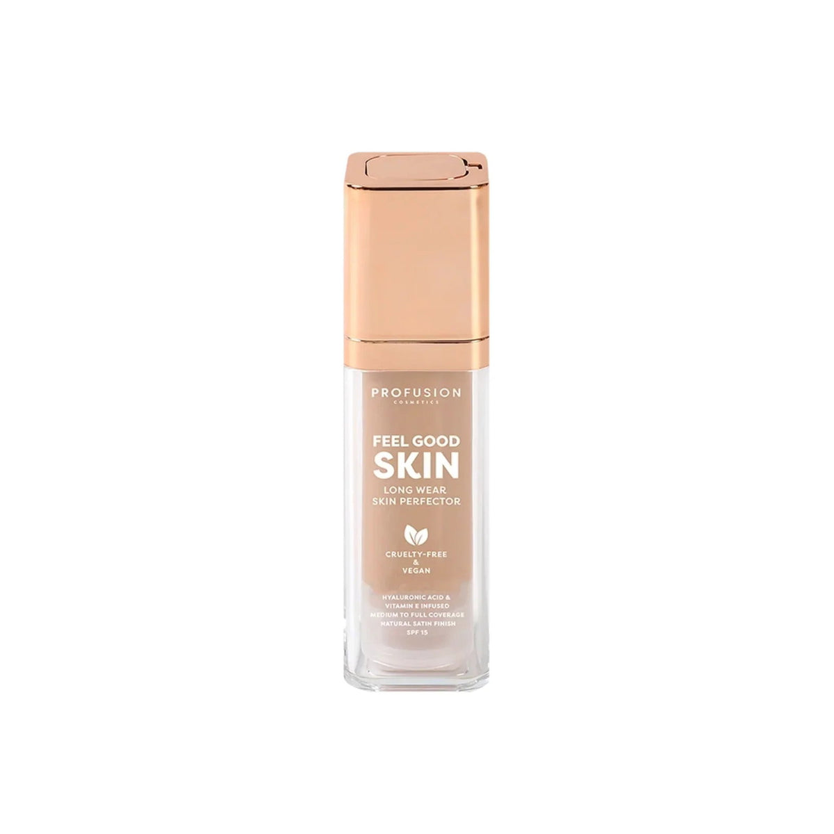 Profusion Cosmetics, Feel Good Skin, Satinfarbe, Flüssige Grundierung, 320, Mittel, SPF 15, 30 ml