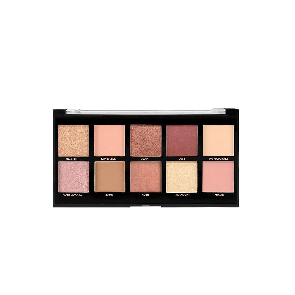 Profusion Cosmetics, Bare Rose, Lidschattenpalette, Bare Rose, 10 Schattierungen, 103 g