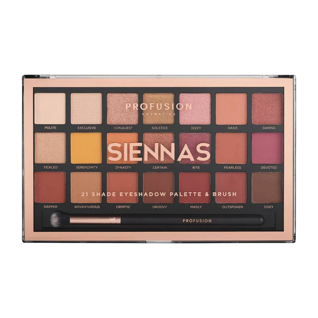 Profusion Cosmetics, Profusion, Lidschattenpalette, Siennas, 21 Shades, 245 g