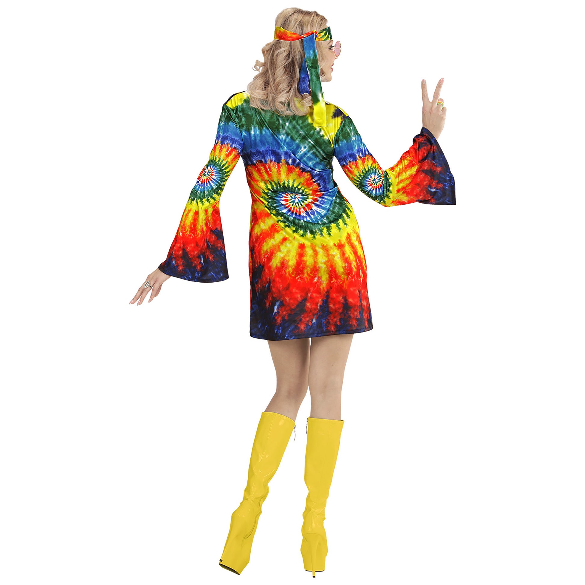 "PSYCHEDELIC HIPPIE GIRL" (Kleid, Stirnband) – Ansicht 4