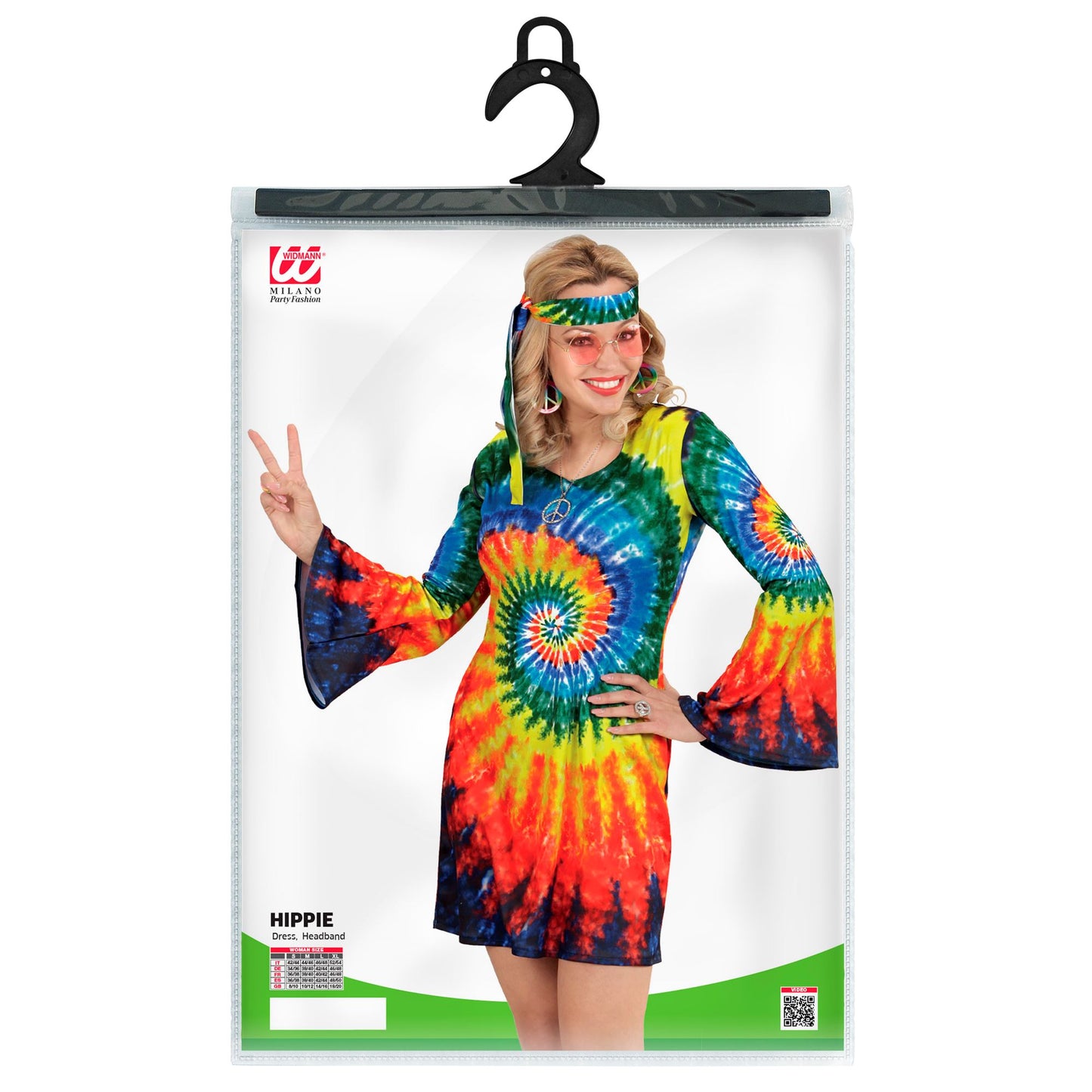 "PSYCHEDELIC HIPPIE GIRL" (Kleid, Stirnband) – Ansicht 5